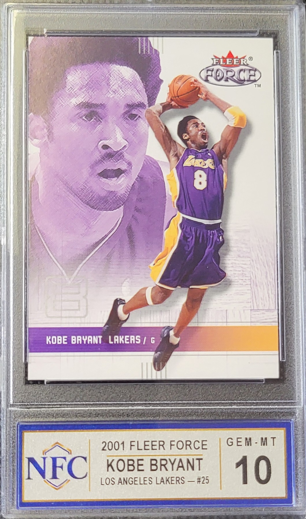 2001 Fleer Fleer Force KOBE BRYANT #25 Graded NFC GEM-MT 10