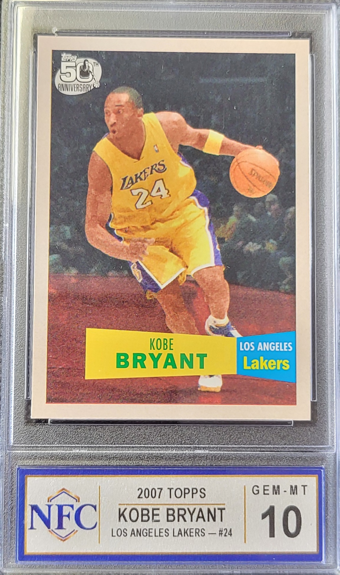 2007 Topps KOBE BRYANT #24 Graded NFC GEM-MT 10
