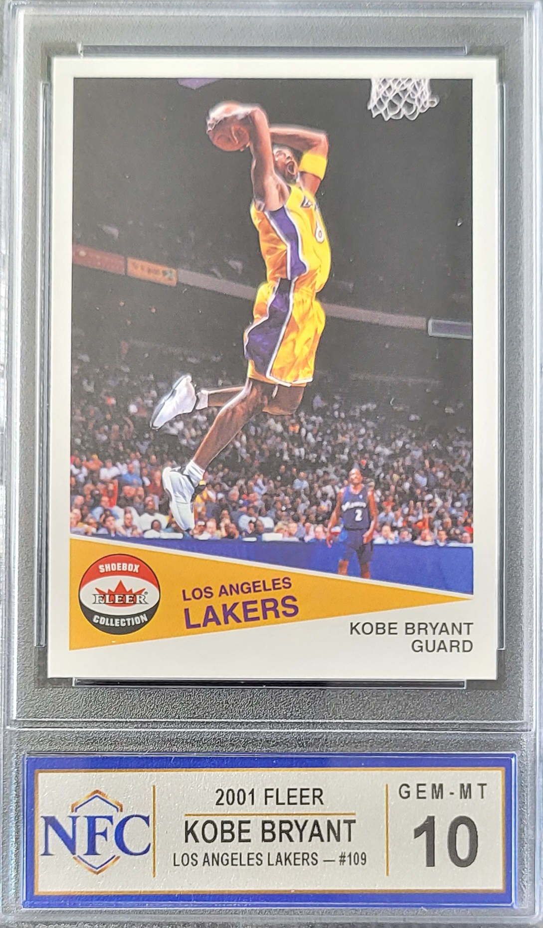 2001 Fleer KOBE BRYANT #109 Graded NFC GEM-MT 10