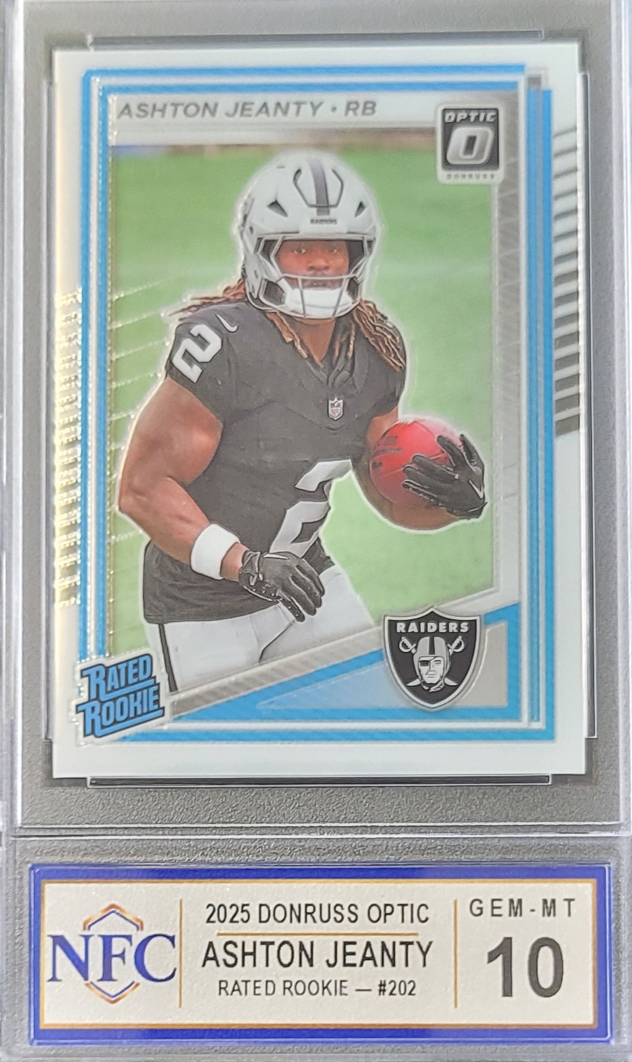 2025 Optic ASHTON JEANTY Graded NFC GEM-MT 10