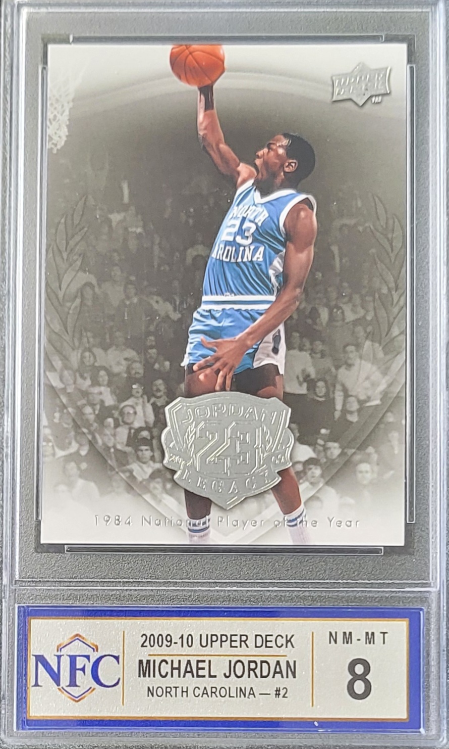 2009 Upper Deck MICHAEL JORDAN Graded NFC NM-MT 8