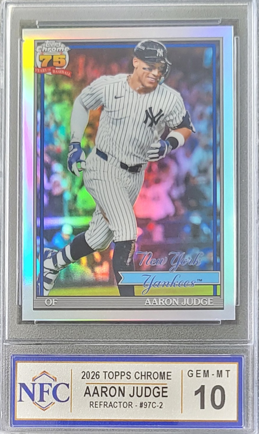 2026 Topps Chrome AARON JUDGE #97C-2 Graded NFC GEM-MT 10