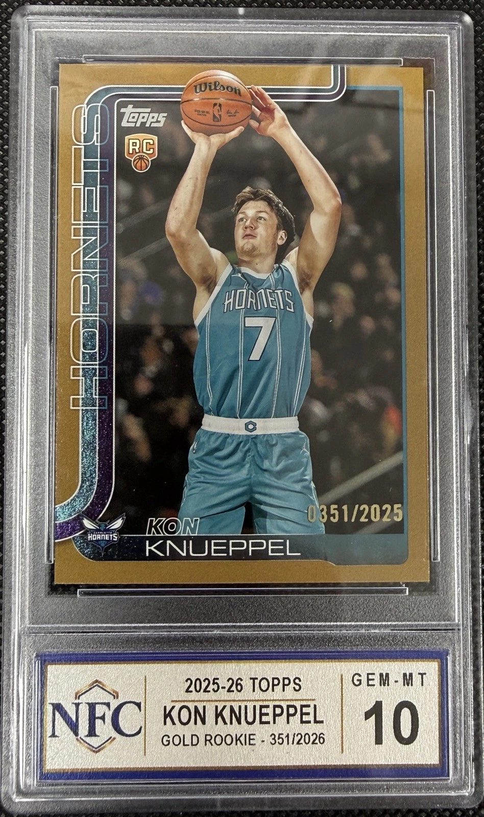 2025 Topps KON KNUEPPEL Graded NFC GEM-MT 10
