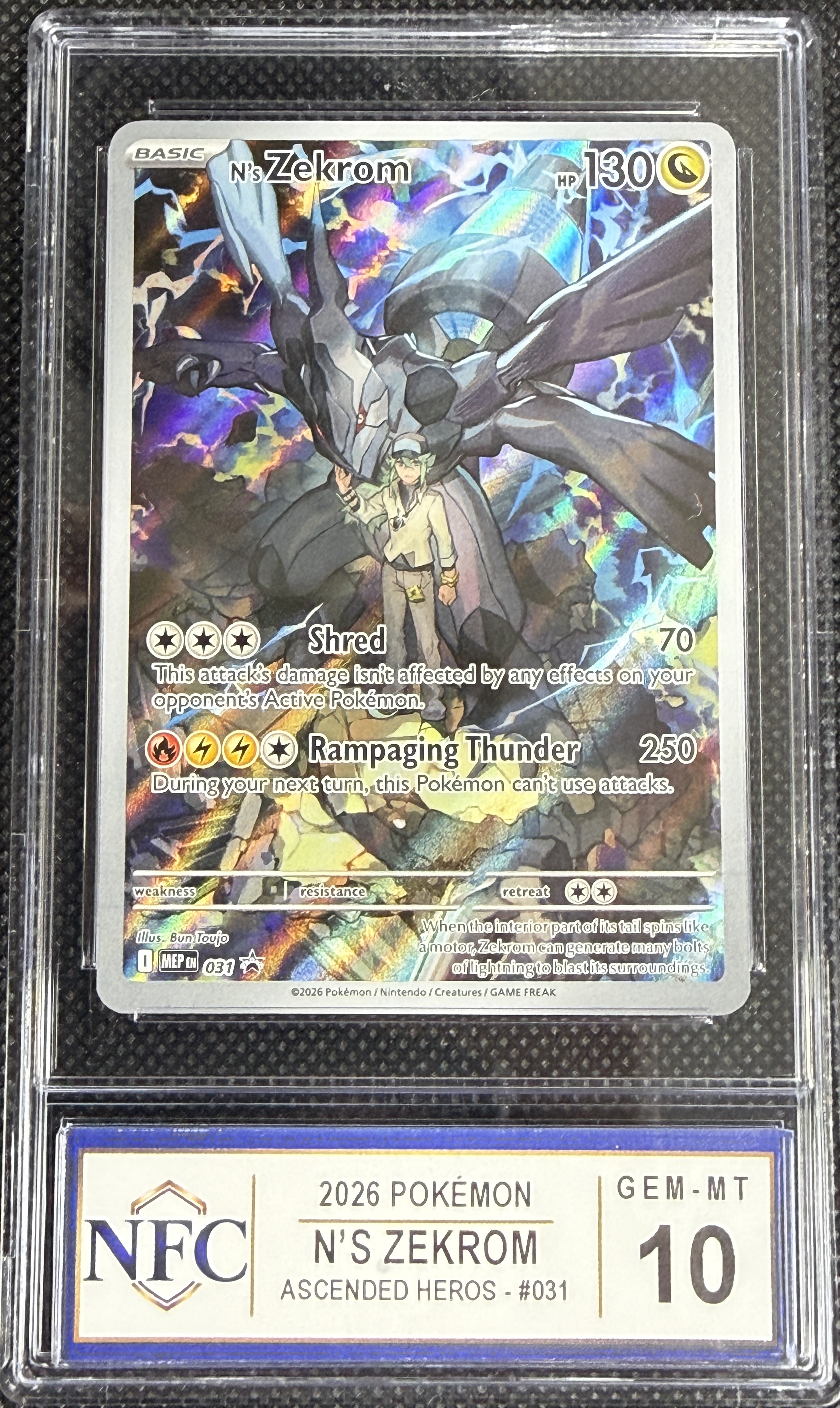 2026 Ascended Heroes N’s ZEKROM #031 Graded NFC GEM-MT 10