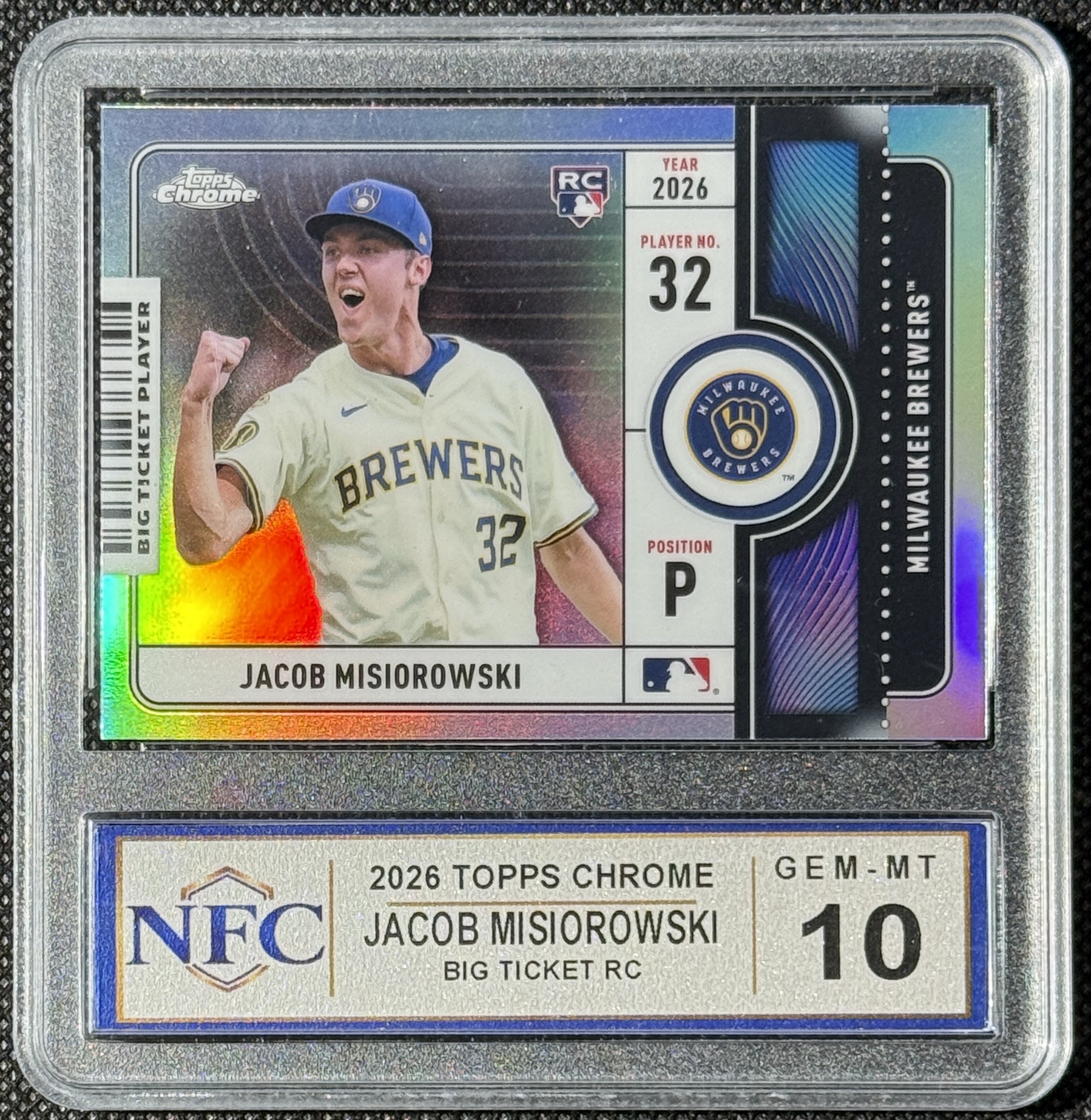 2026 Topps Chrome JACOB MISIOROWSKI #BTP-2 Graded NFC GEM-MT 10